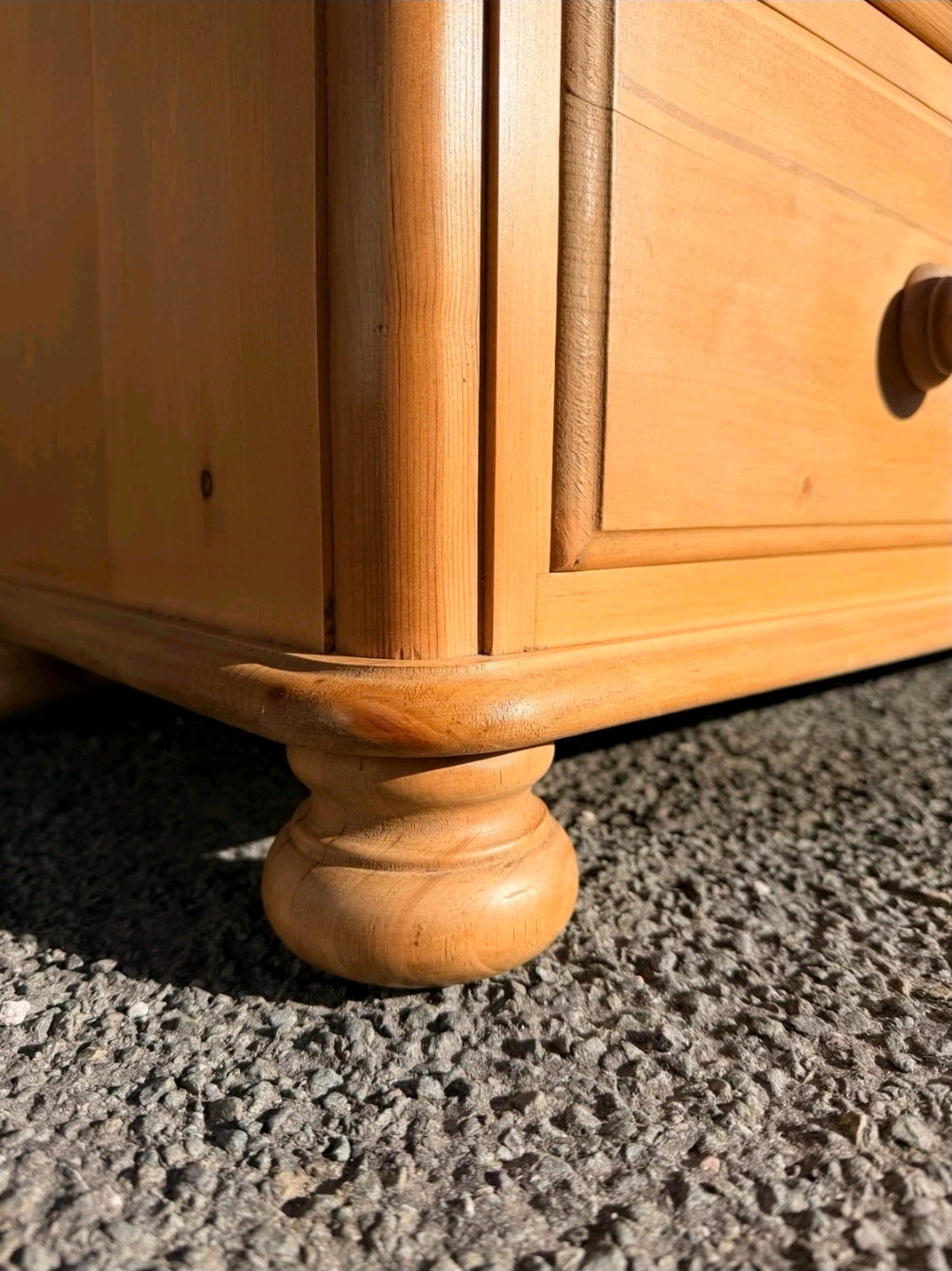 Vintage Pine Small 5 Drawer Chest Of Drawers. Country Cottage, Bedroom, Storage