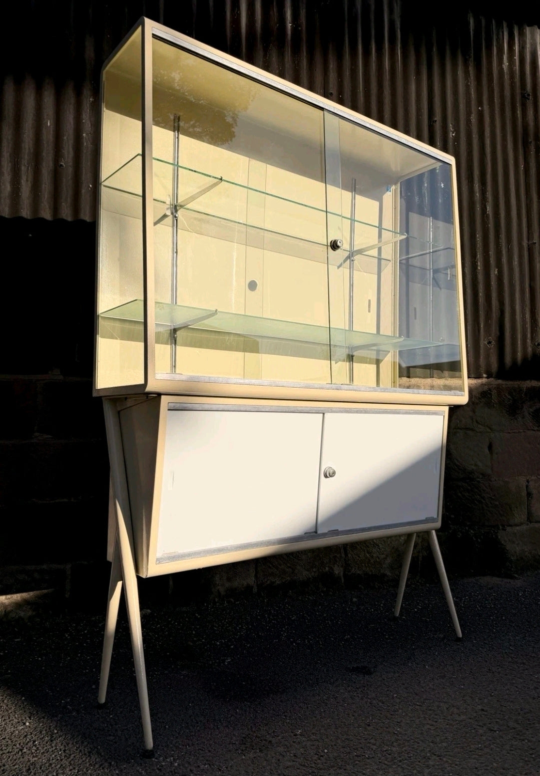 Rare Mid Century Medical Cabinet, Display Cabinet, Industrial, Milan, Statement