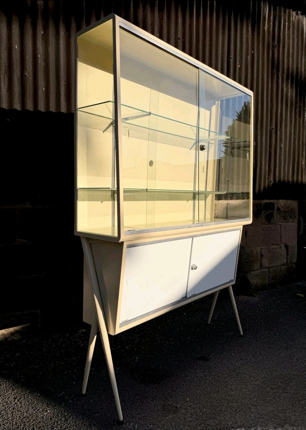 Rare Mid Century Medical Cabinet, Display Cabinet, Industrial, Milan, Statement