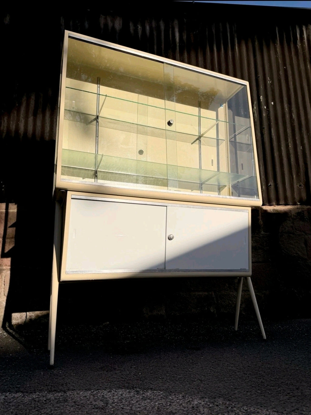 Rare Mid Century Medical Cabinet, Display Cabinet, Industrial, Milan, Statement