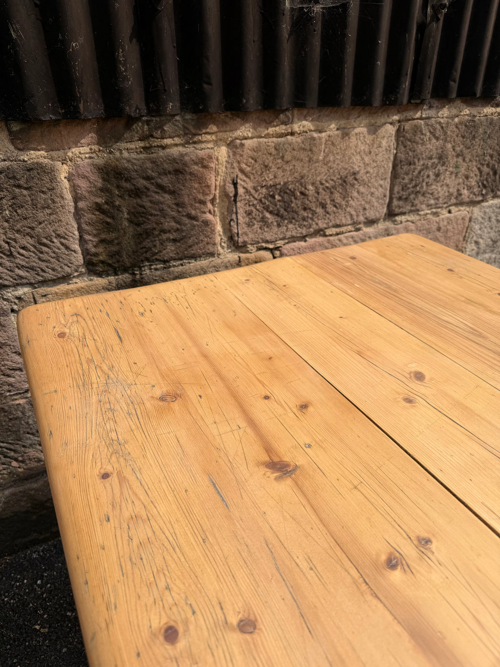 Victorian Farmhouse Antique Pine Dining Table C1880. Country, Cottage, Rustic.