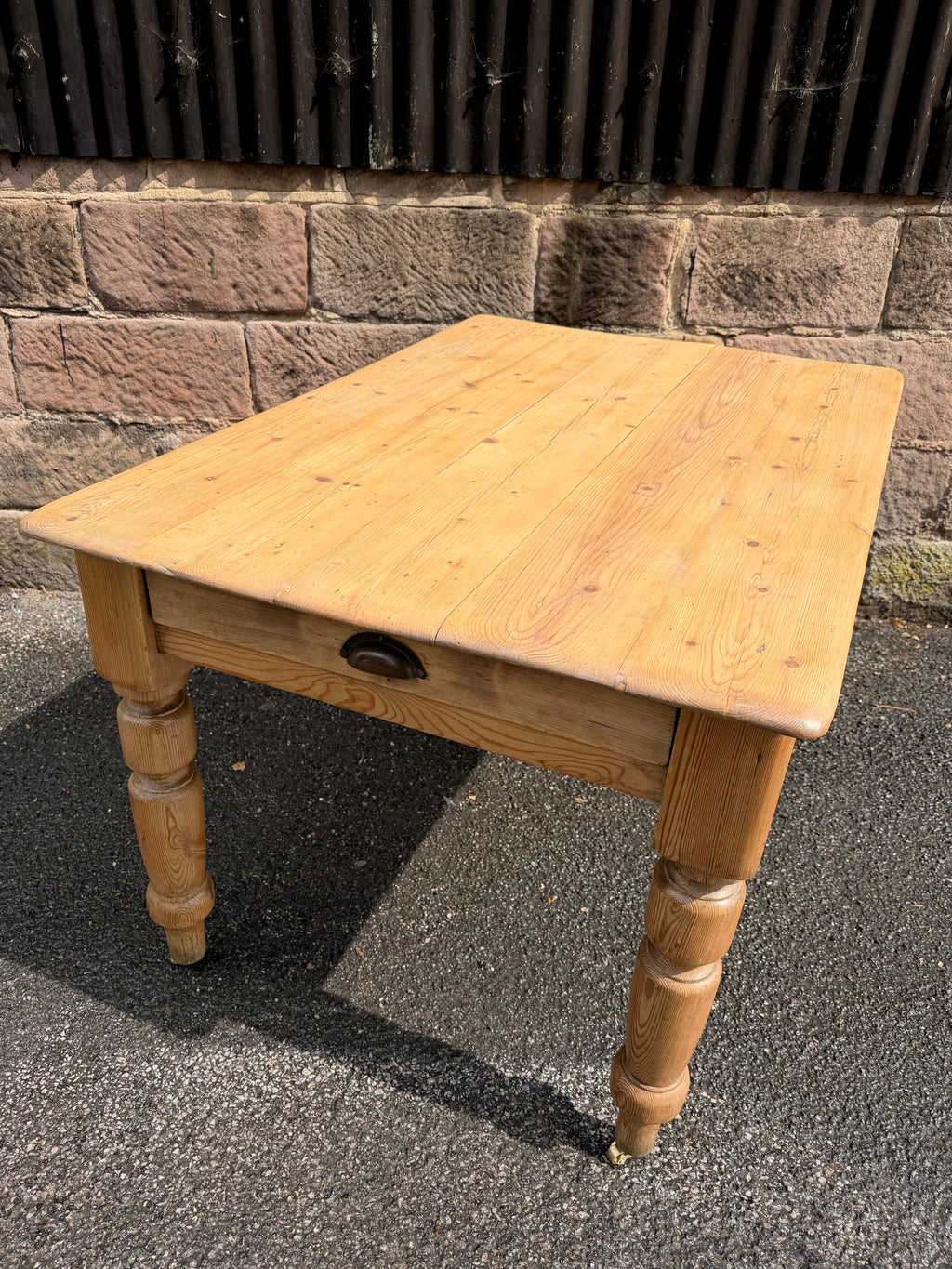 Victorian Farmhouse Antique Pine Dining Table C1880. Country, Cottage, Rustic.