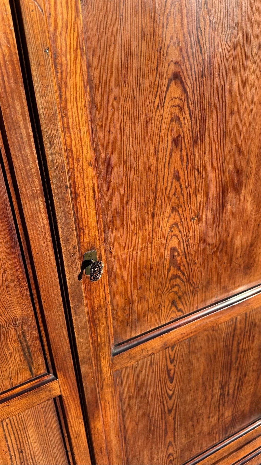 Antique 1920s Pitch Pine Kitchen Larder Pantry Cupboard, Housekeepers Cupboard