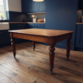 Victorian Farmhouse Scrub Top Pine & Mahogany Kitchen Table C1880.