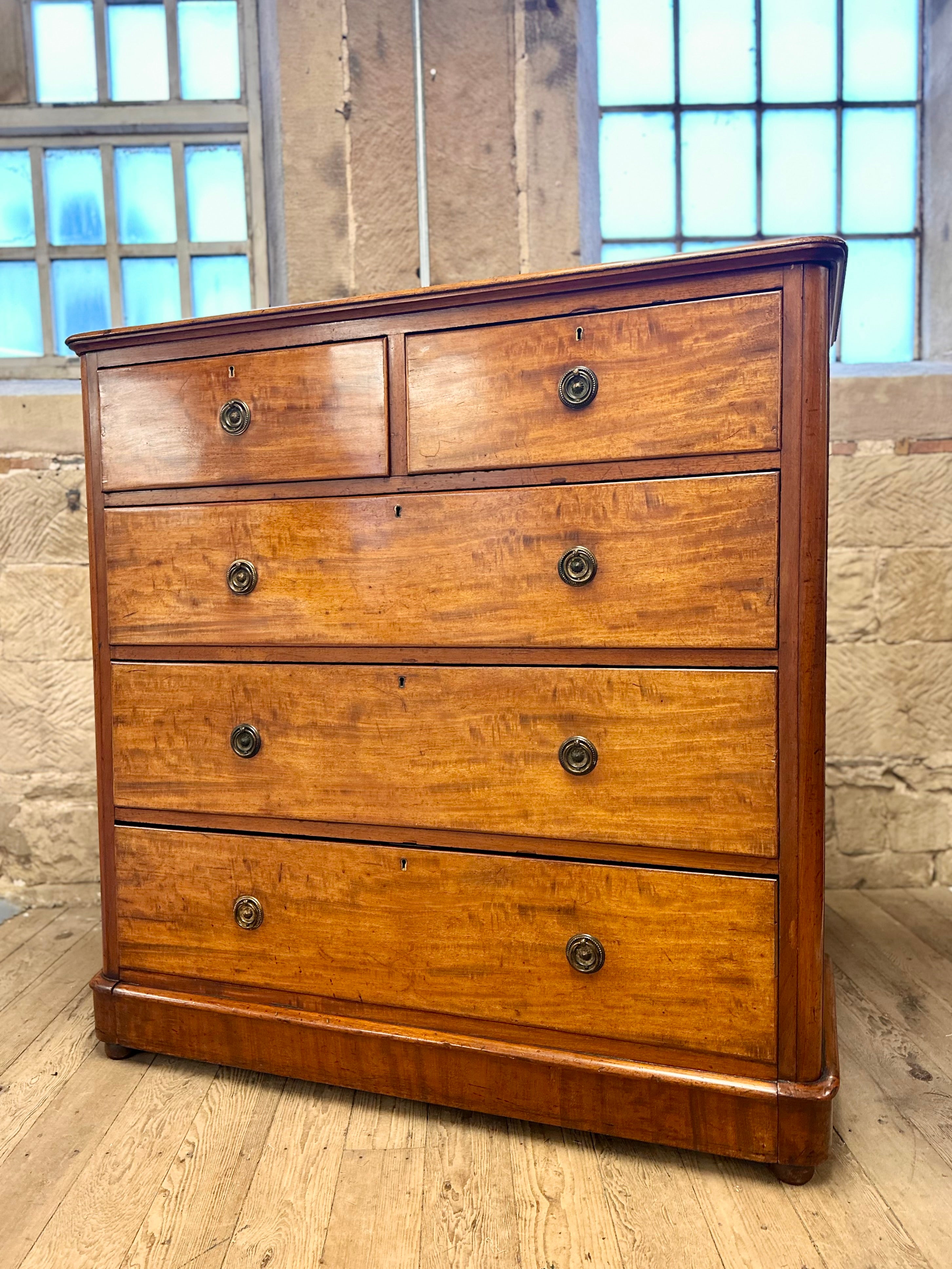 Large Antique Mahogany Chest of Drawers, Victorian  Bedroom, Storage, Clothing