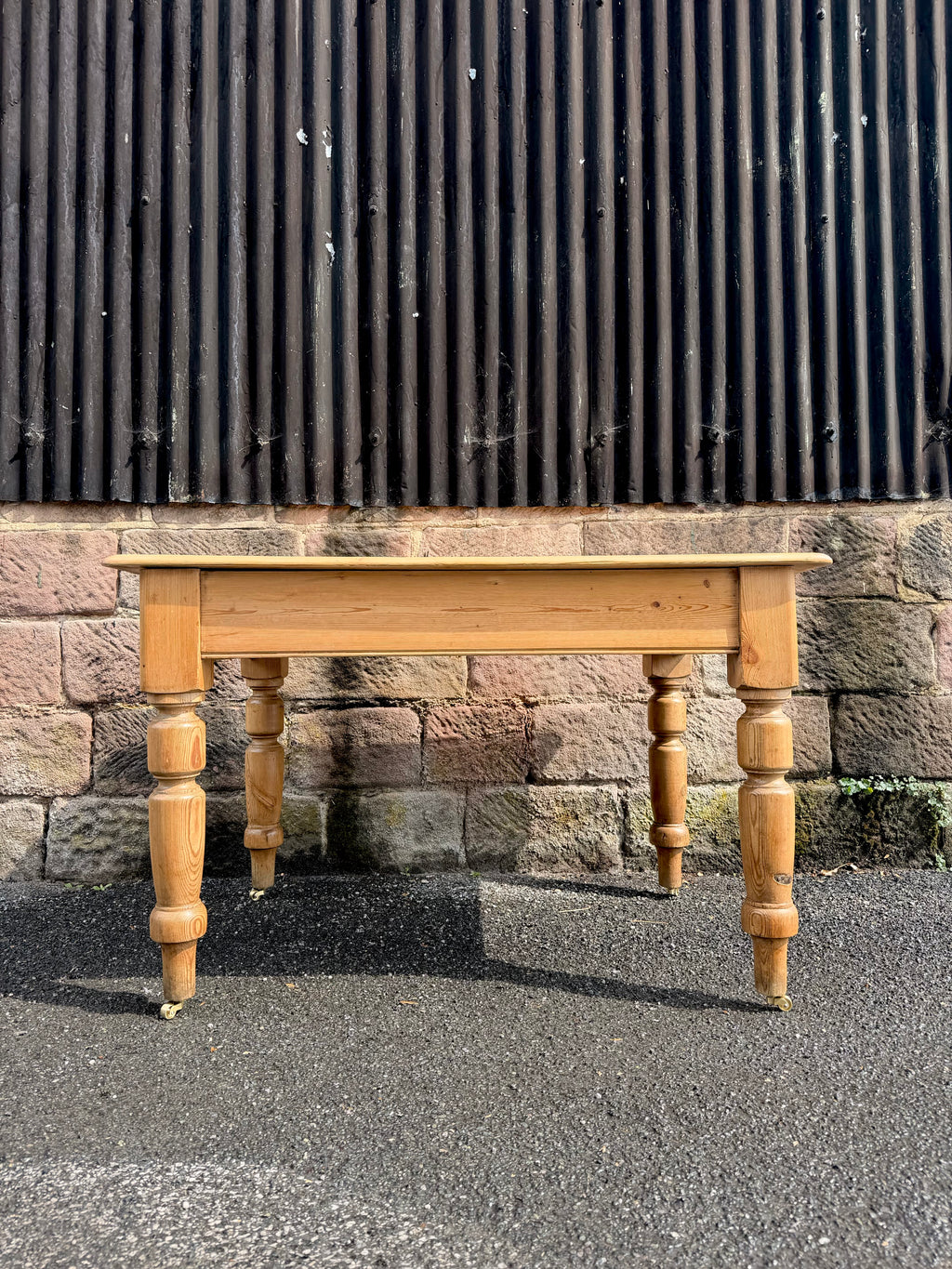 Victorian Farmhouse Antique Pine Dining Table C1880. Country, Cottage, Rustic.