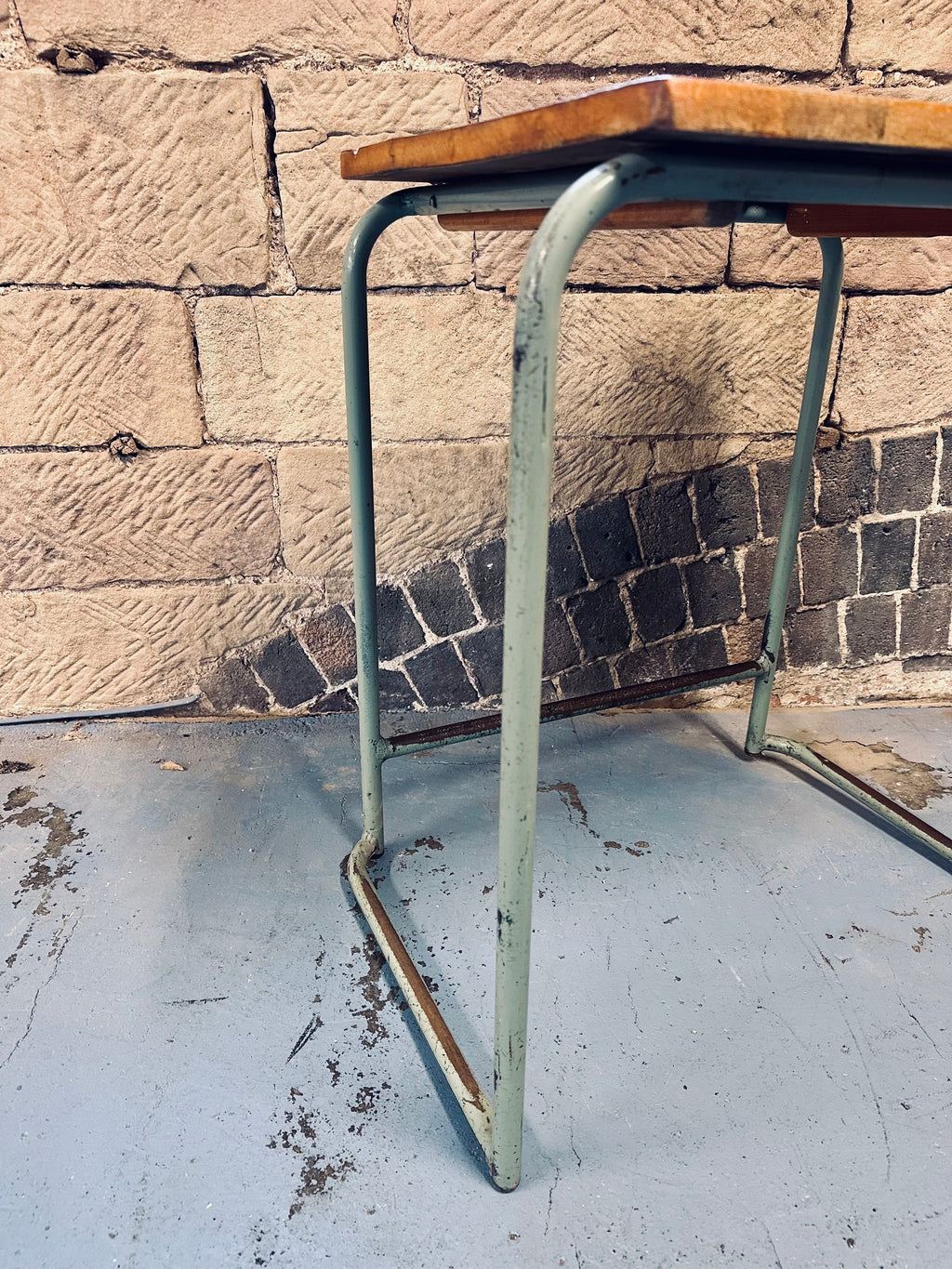 Vintage 1960s Stackable School Desks, Bedside, Office, Laptop Table, Industrial