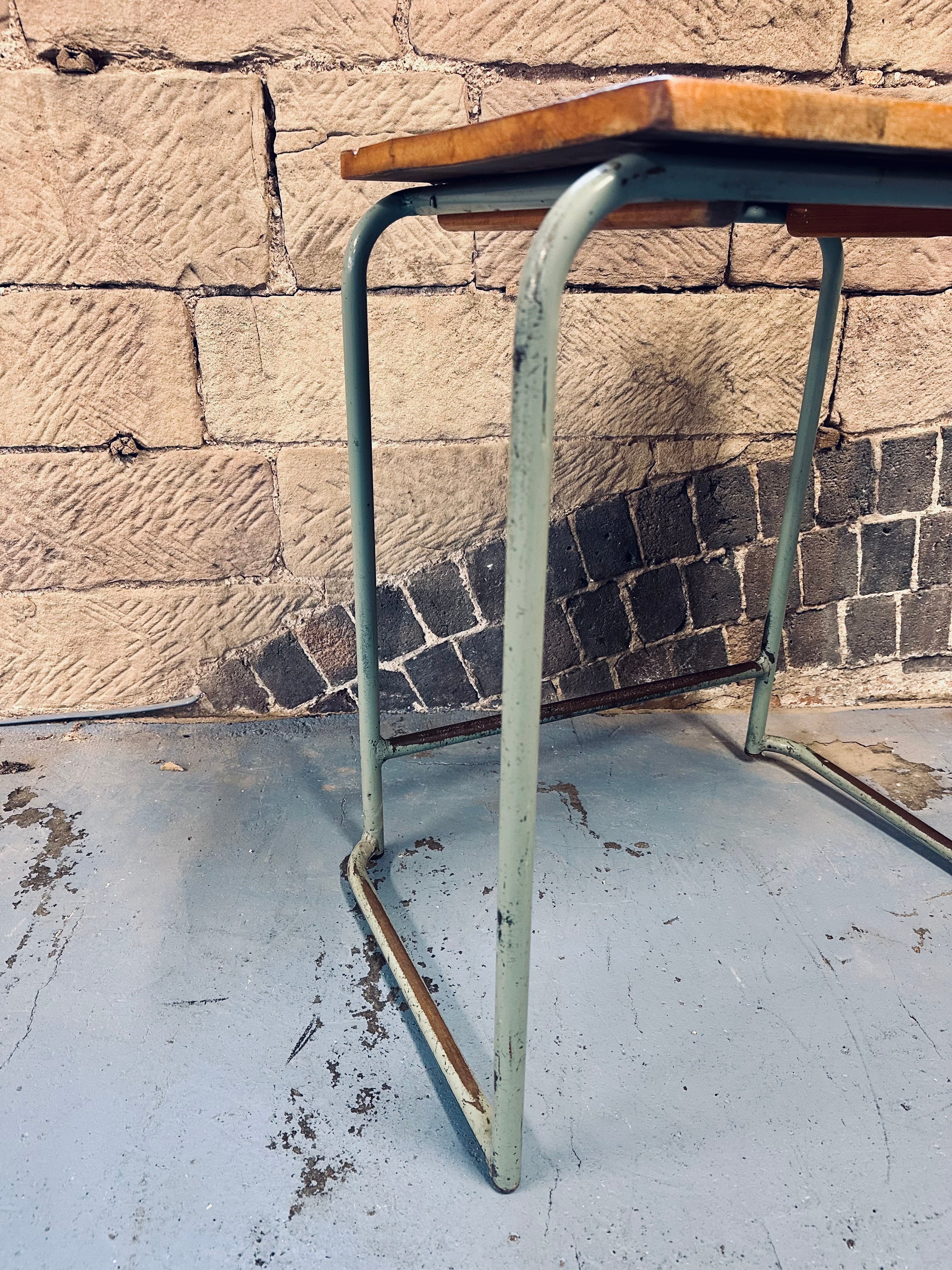 Vintage 1960s Stackable School Desks, Bedside, Office, Laptop Table, Industrial