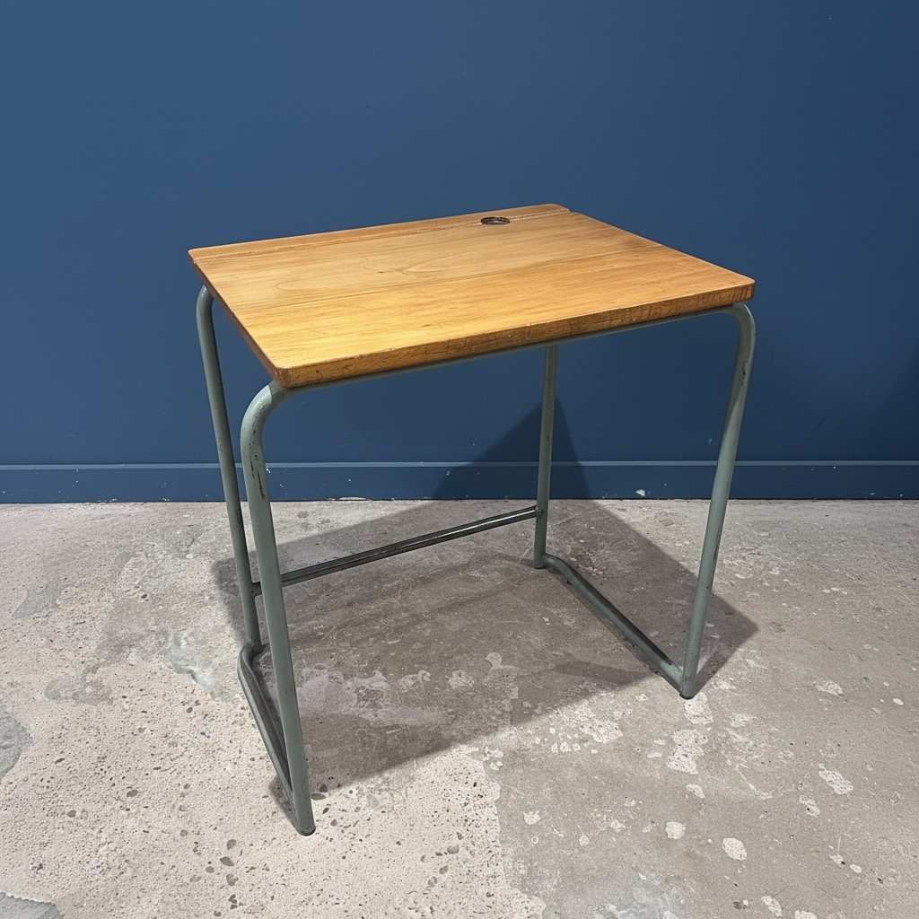 Vintage 1960s Stackable School Desks, Bedside, Office, Laptop Table, Industrial