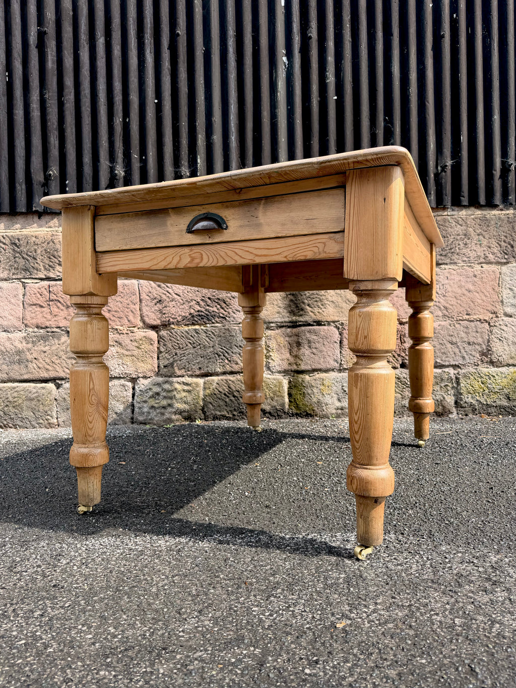 Victorian Farmhouse Antique Pine Dining Table C1880. Country, Cottage, Rustic.