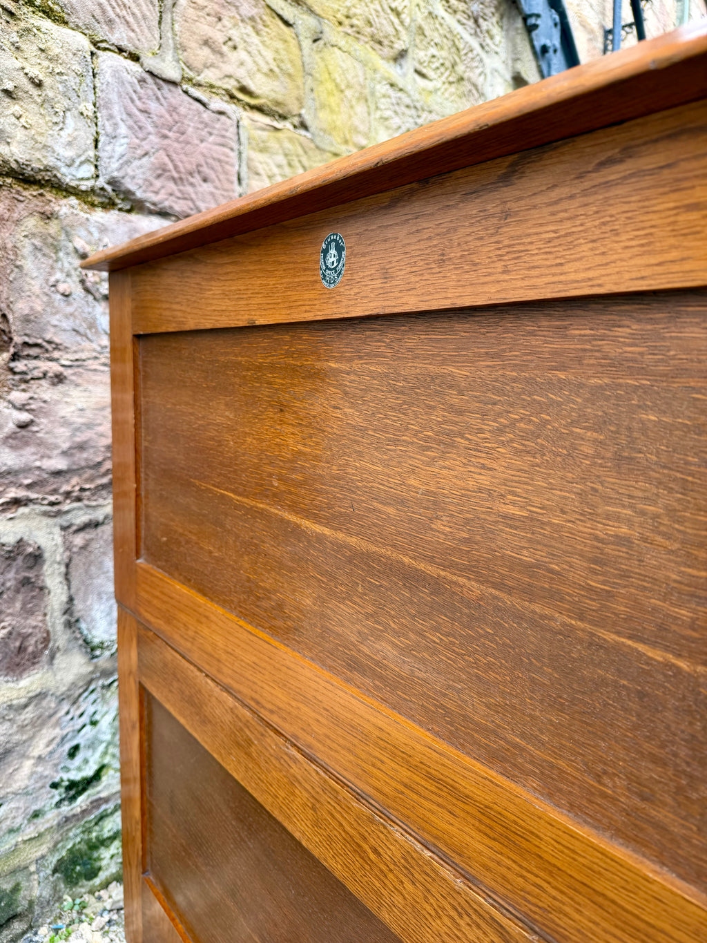 Large Mid Century Oak Architects Plan Chest By Crusader. 6 Drawers, Artist