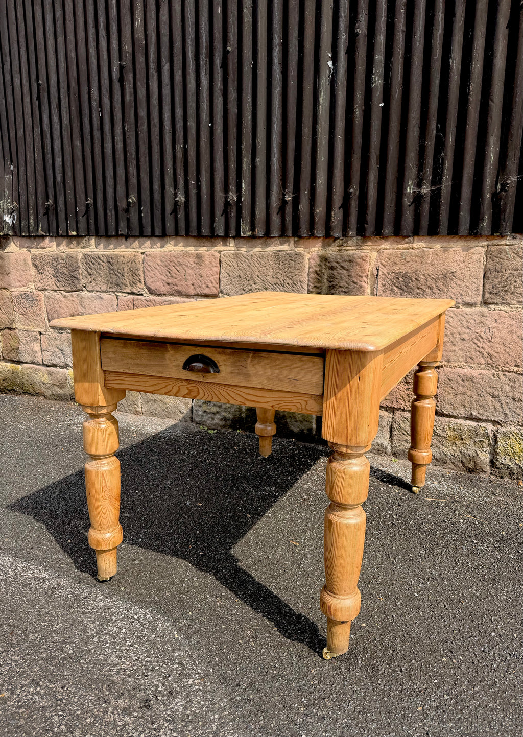 Victorian Farmhouse Antique Pine Dining Table C1880. Country, Cottage, Rustic.