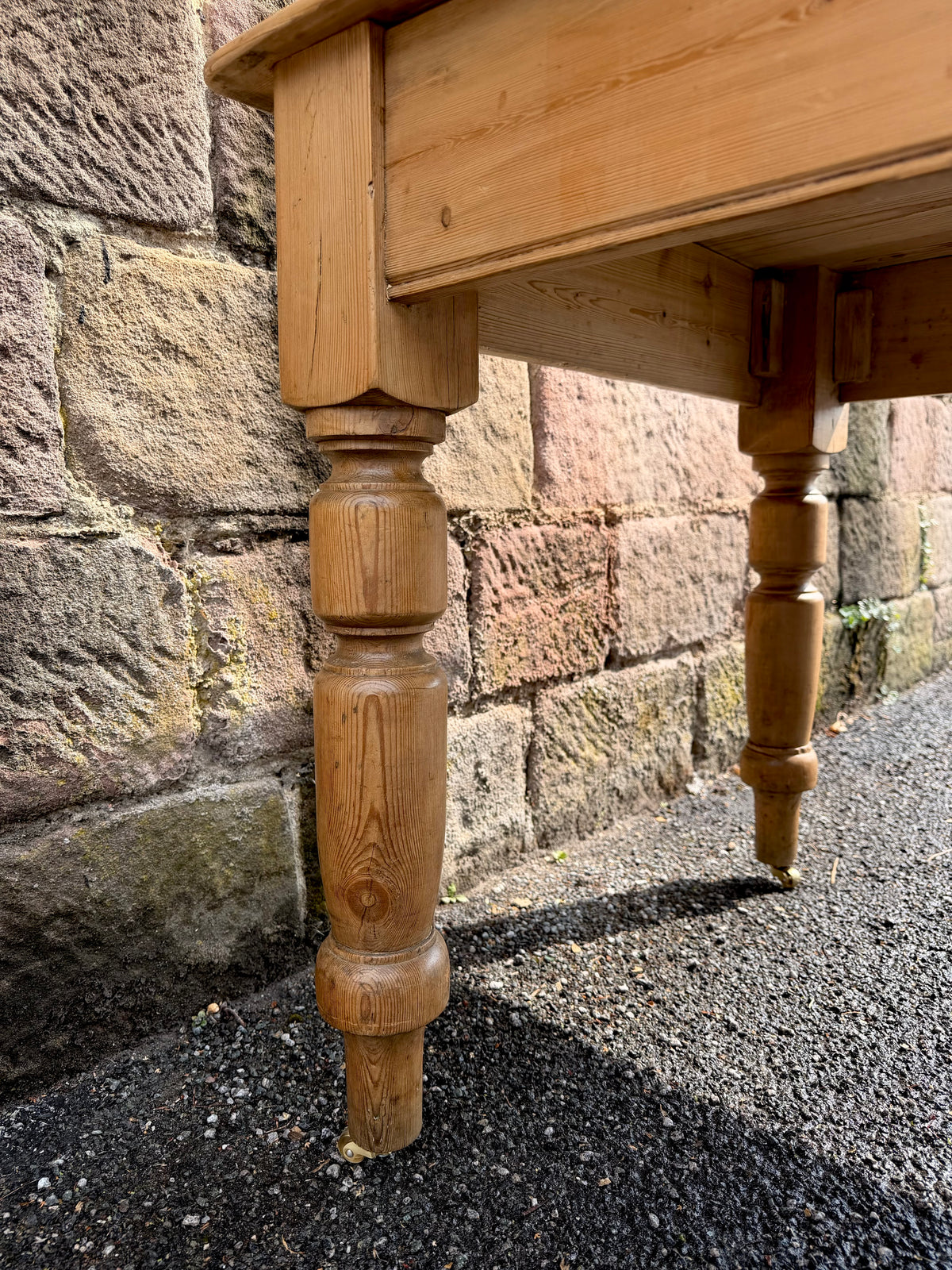 Victorian Farmhouse Antique Pine Dining Table C1880. Country, Cottage, Rustic.