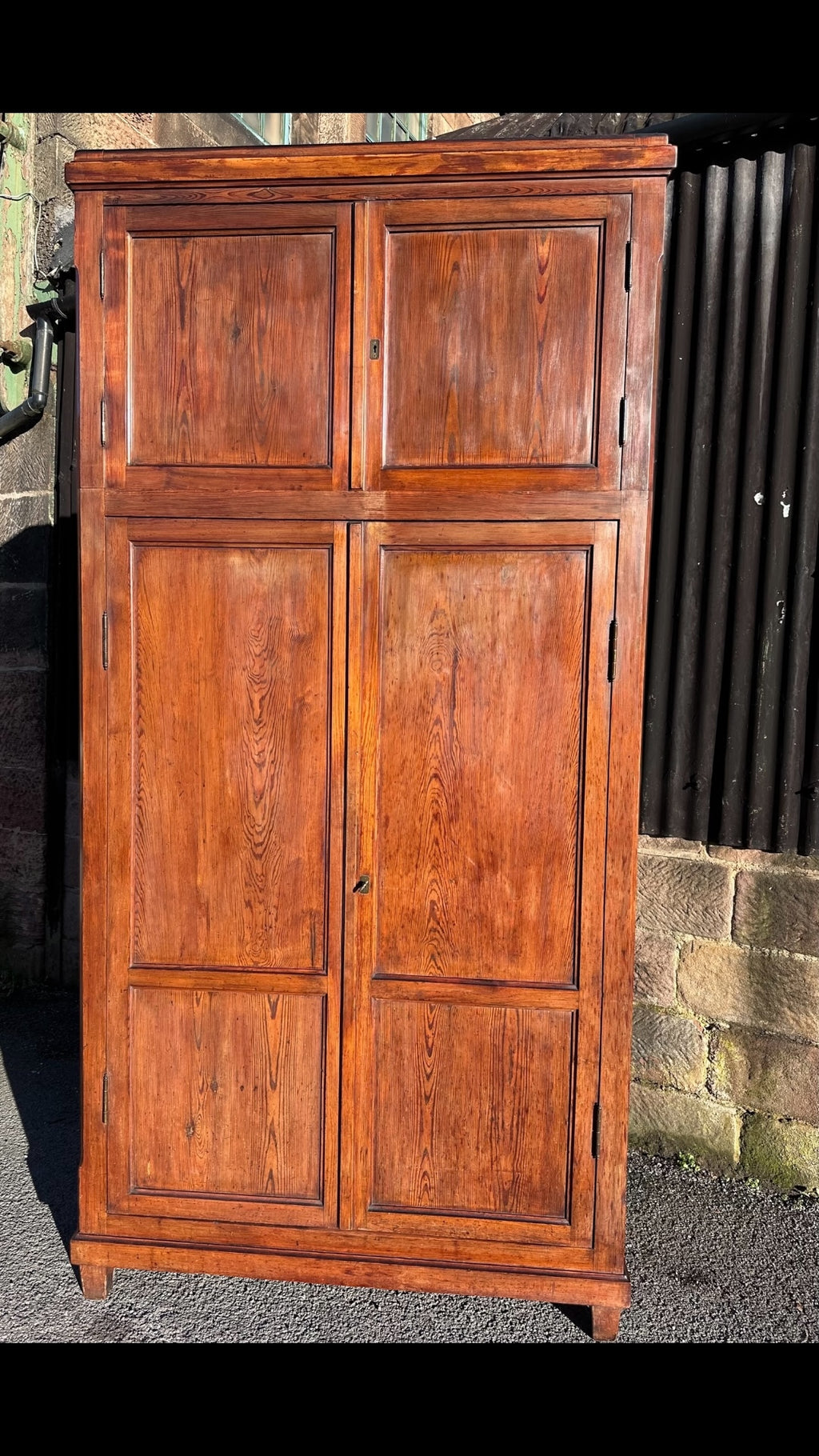 Antique 1920s Pitch Pine Kitchen Larder Pantry Cupboard, Housekeepers Cupboard