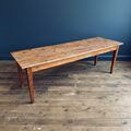 Extra Large Victorian Farmhouse Scrub Top Pine Estate Made Kitchen Table C1880.