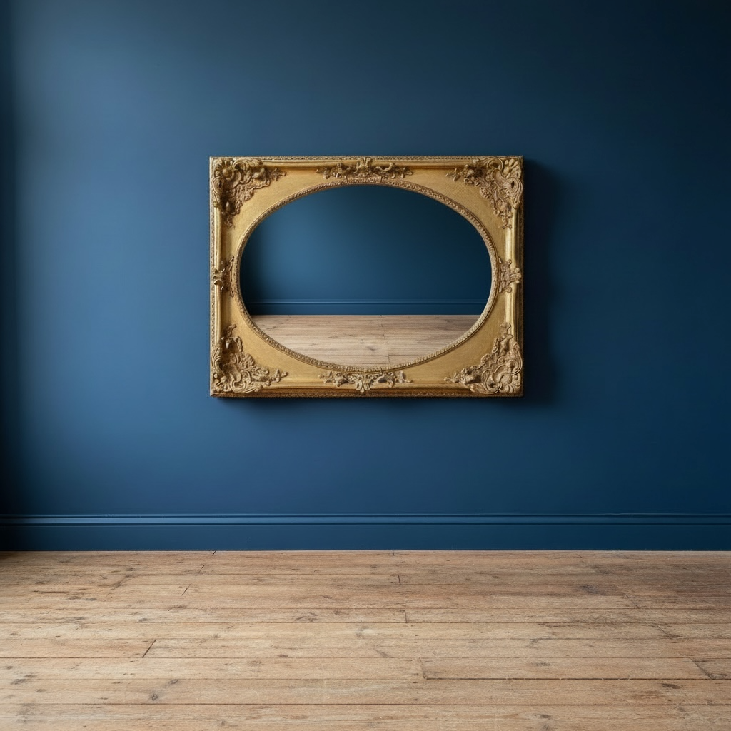 Large Ornate Gilt Framed Late 19th Century Italian Mirror