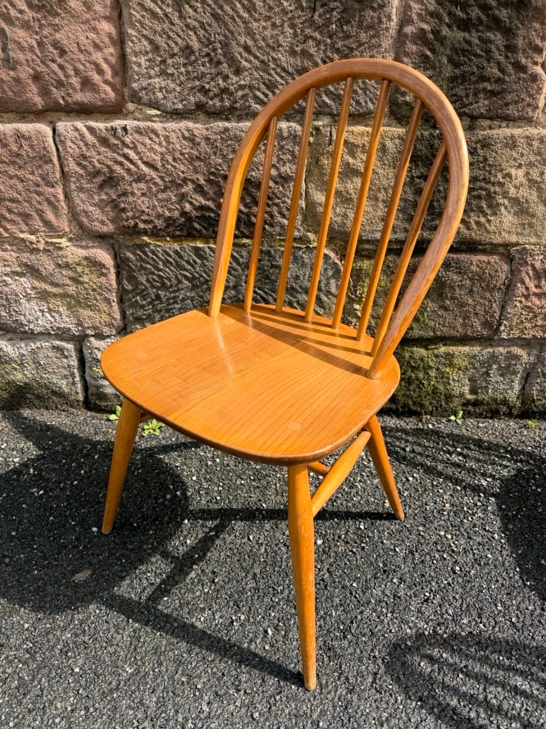 Ercol Elm And Beech Windsor Dining Chairs. Set Of 6, Vintage, Mid Century
