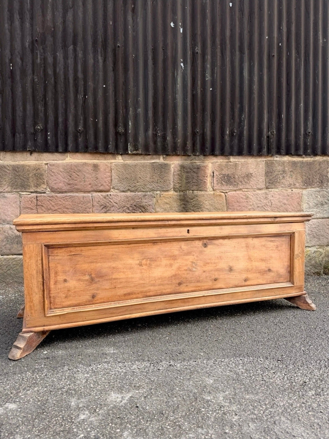 Antique Pine Blanket Box c1890. Trunk, Storage, Coffee Table. Bedroom. Italian