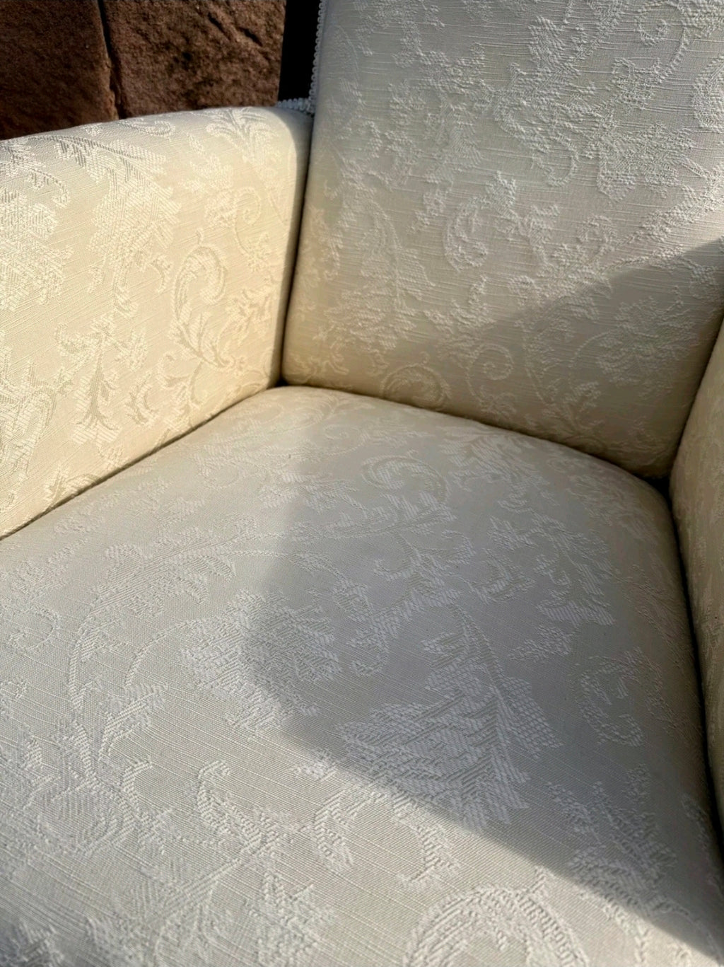 Victorian mahogany fireside armchair - Antique, library reading chair. C1880
