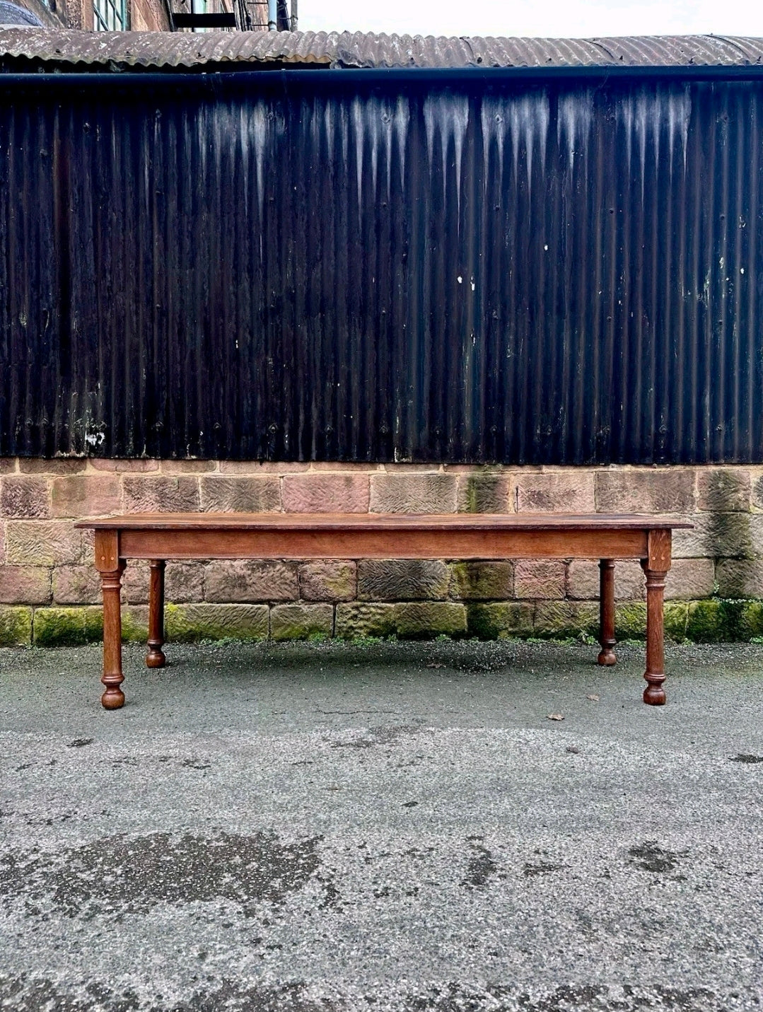 Large Oak Refectory Farmhouse Table. 19th Century, Rustic. 10 Seater. 8ft