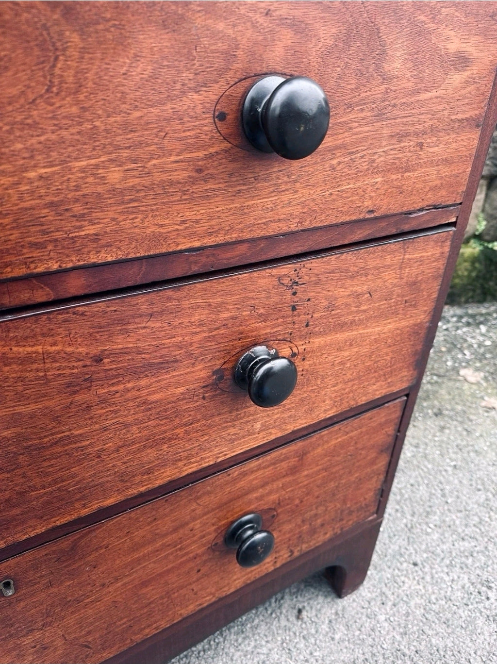 Antique Oak Chest Of Drawers, Victorian Original, 5 Drawers, Bedroom, Storage