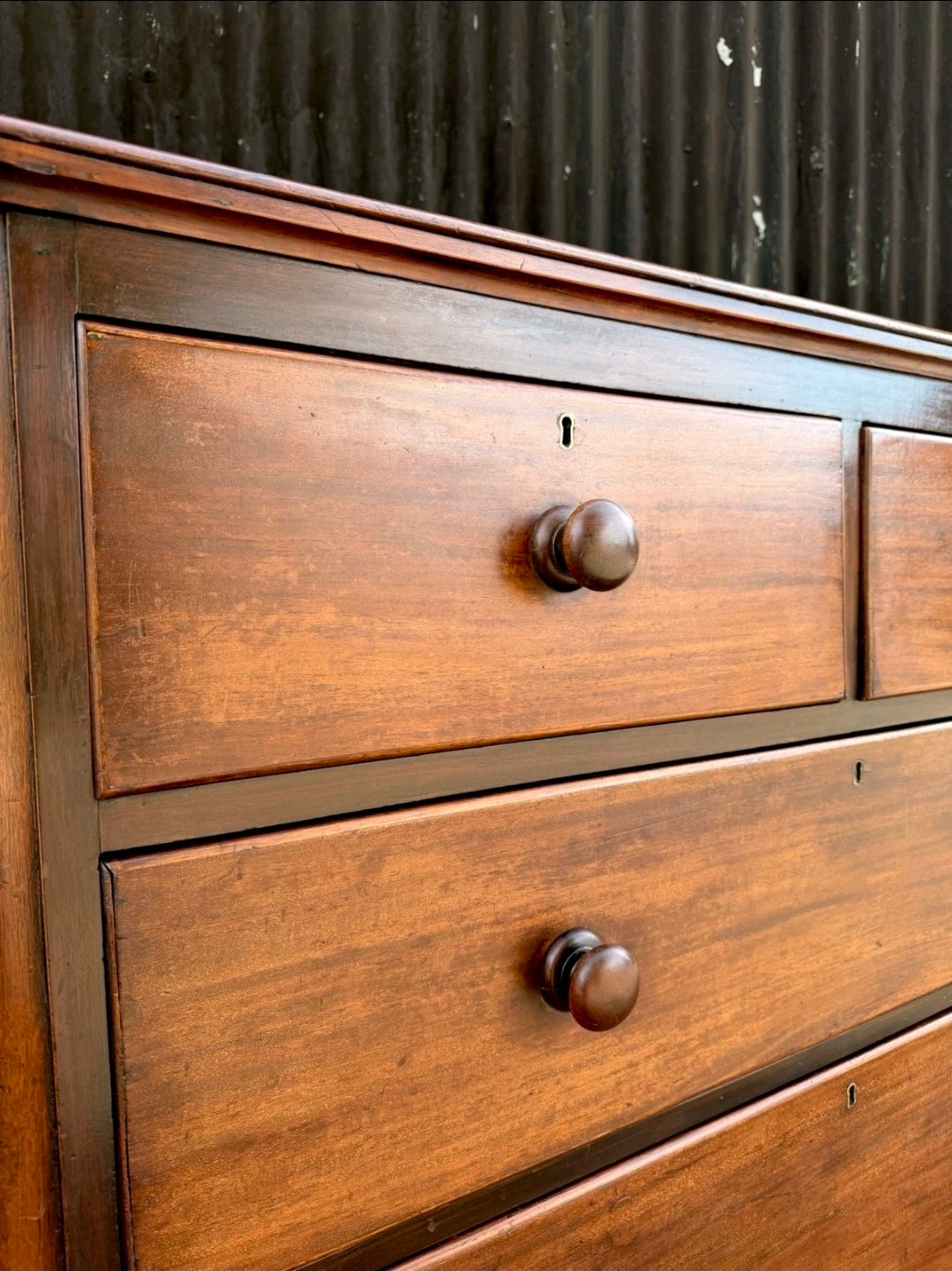 Large Original Mahogany Victorian Chest Of Drawers C1880, Storage, Bedroom,