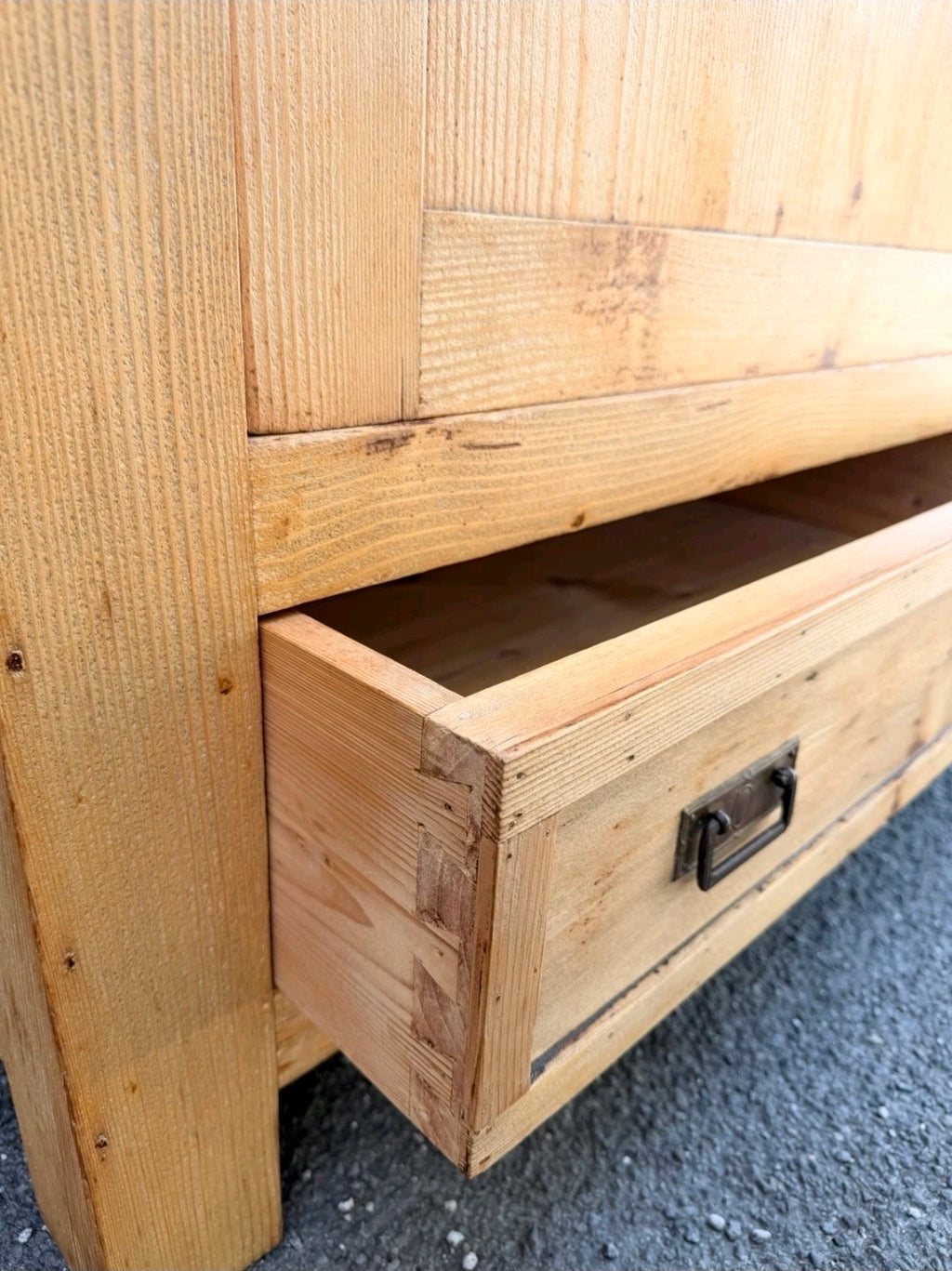 Antique Pine Large Pantry Larder Kitchen Housekeepers Cupboard, Glazed, Italian