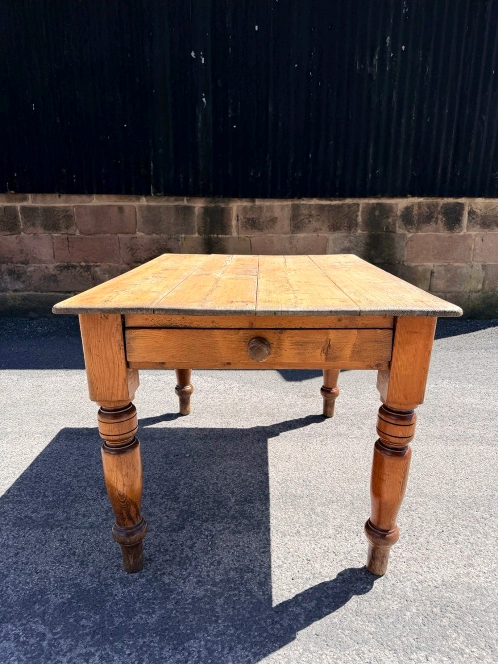 Victorian Farmhouse Antique Pine Dining Table C1880. Country, Cottage, Rustic.