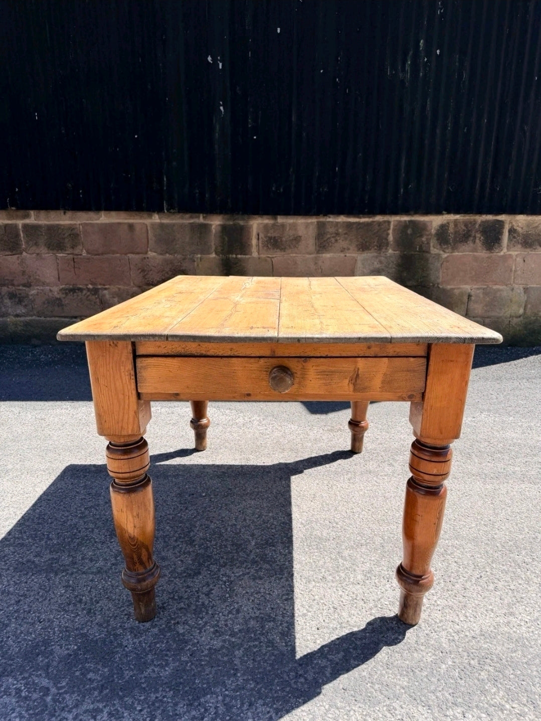 Victorian Farmhouse Antique Pine Dining Table C1880. Country, Cottage, Rustic.
