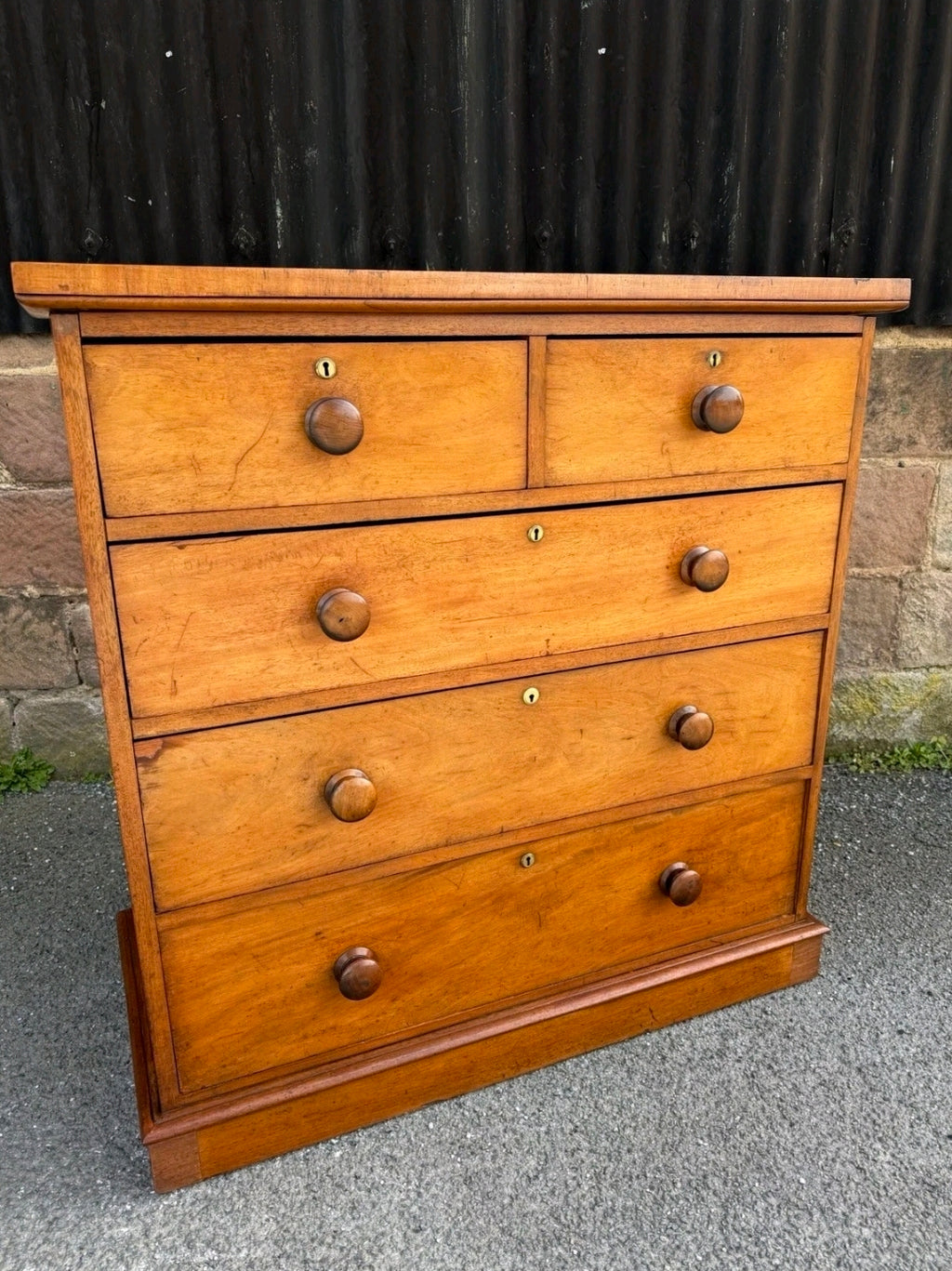 Antique Mahogany Chest Of Drawers, Late Victorian, 5 Drawers, Bedroom