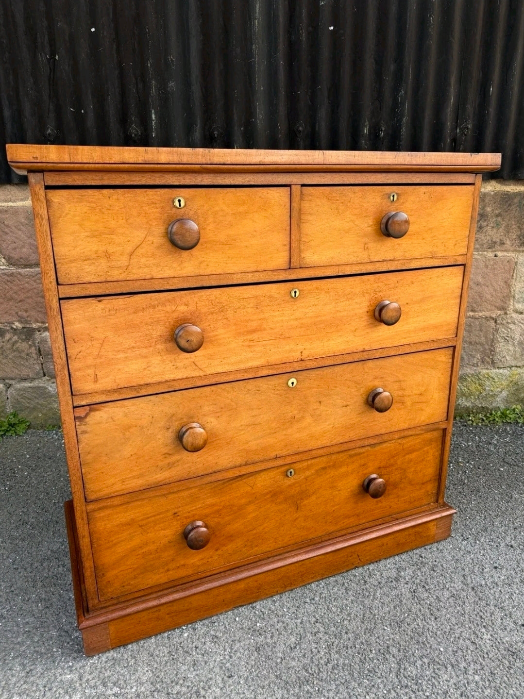 Antique Mahogany Chest Of Drawers, Late Victorian, 5 Drawers, Bedroom