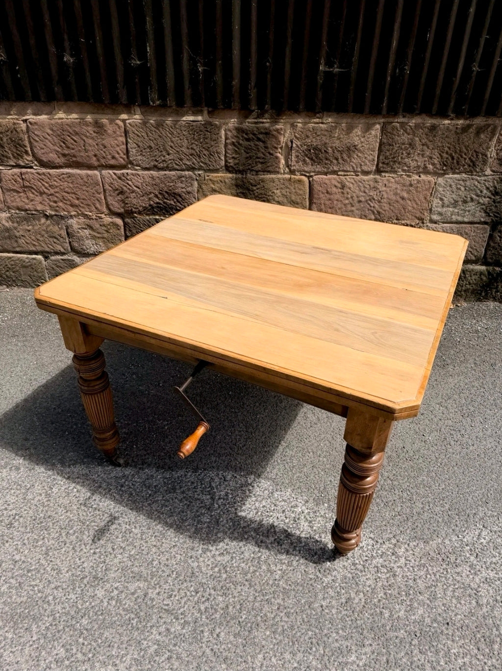 Victorian Antique Pine Crank, Extending Dining Table. 4-6 Seater, Restored