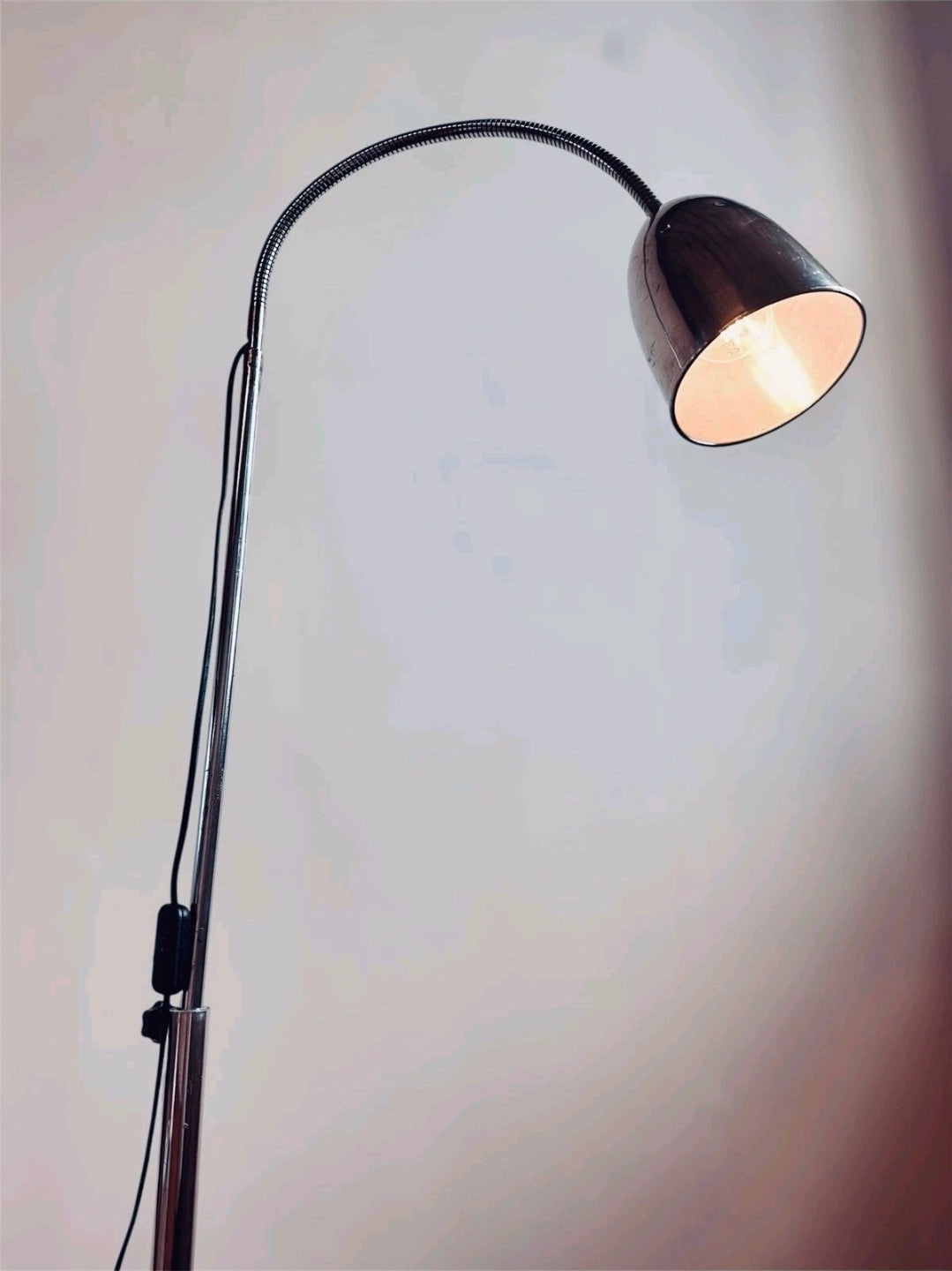 Vintage Medical 1960s Stainless Steel Adjustable Lamp. Italian INAM, Original