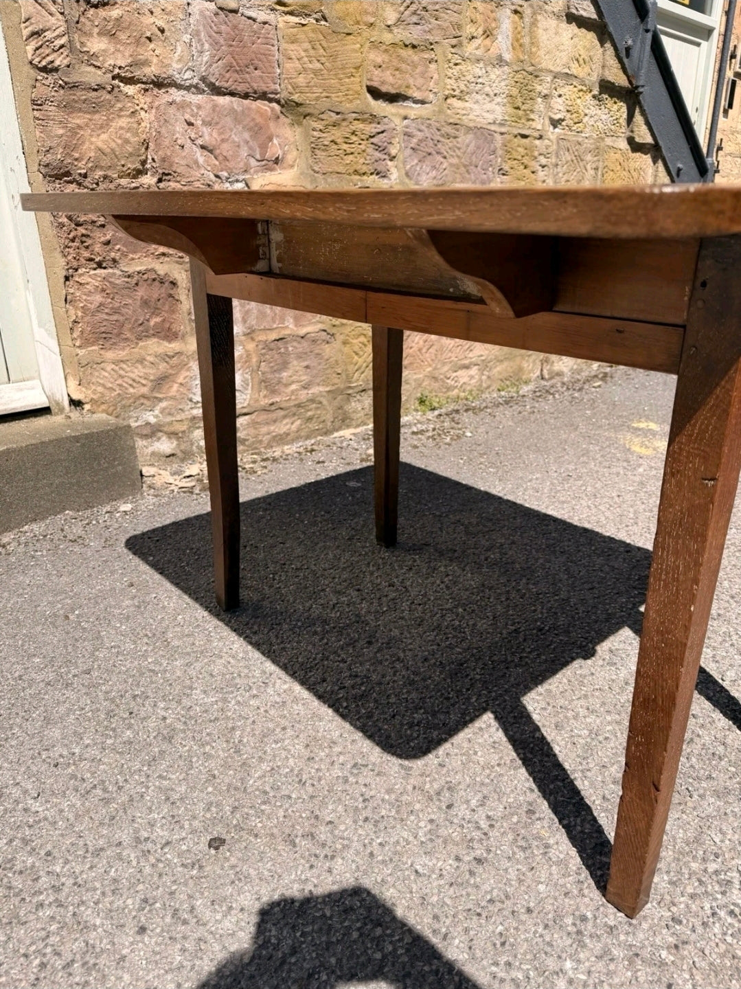 Antique Oak Pembroke Table, Rustic, Side Table, Occasional Dining, 2-4 Seater