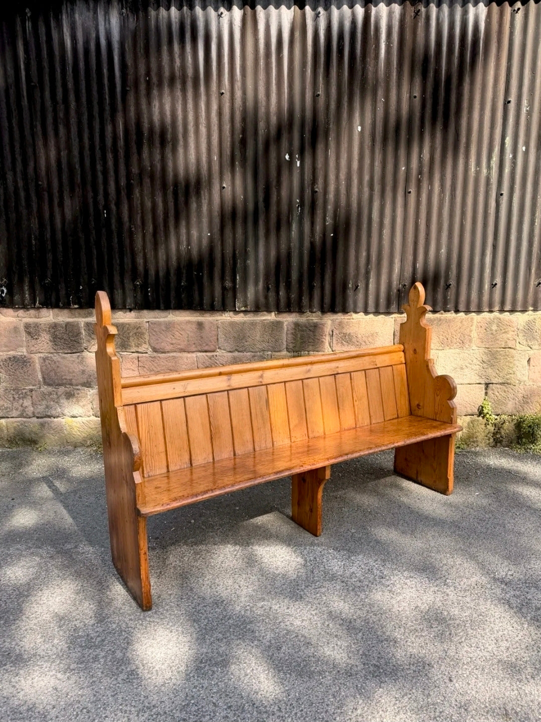 Victorian Pine Church Pew. 4 Seater, Hallway, Bench, Kitchen Seating, Dining