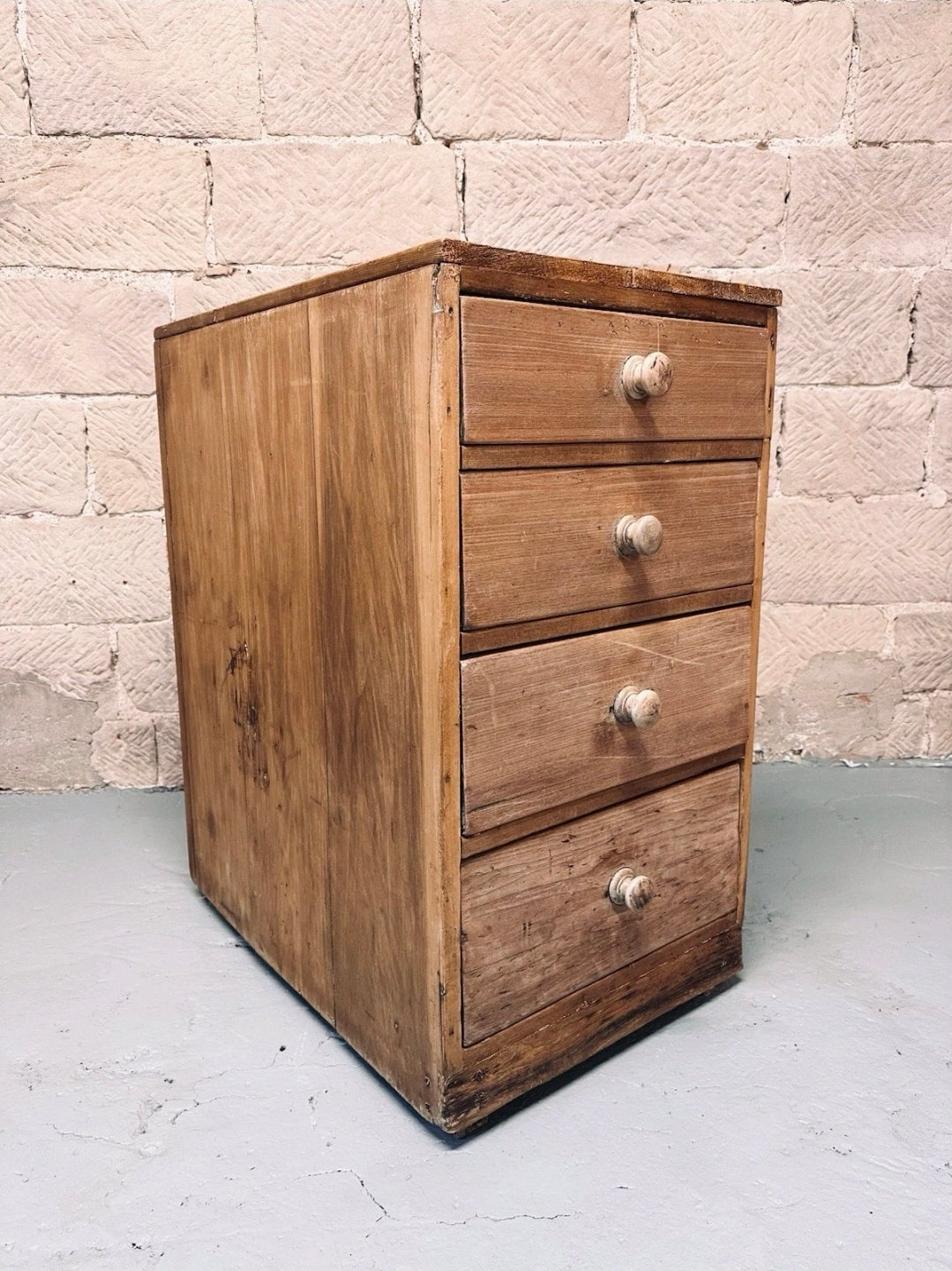Vintage Rustic Pine Workshop Drawers, Artist, Garage, Storage, Studio.