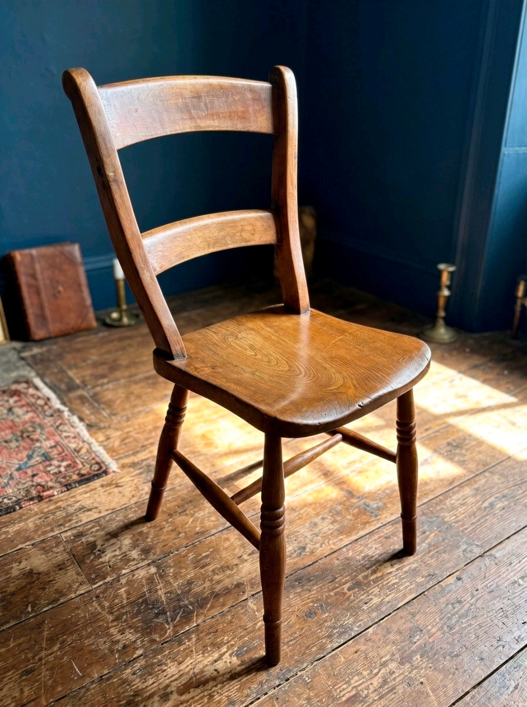 Antique Victorian Elm & Beech Farmhouse Chair. Occasional, Dining, Bedroom Chair