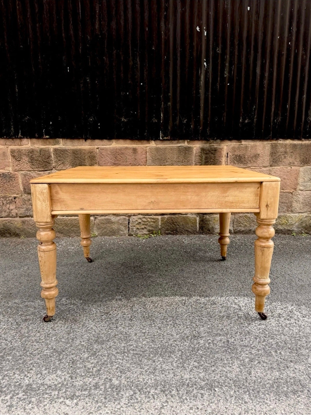 Victorian Farmhouse Antique Pine Dining Table C1880. Country, Cottage, Rustic.