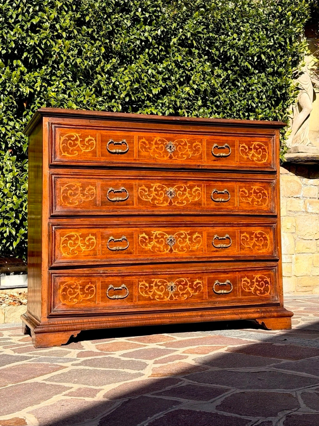 Italian Baroque Marquetry Canterano (c1720), Chest Of Drawers, Walnut. Restored