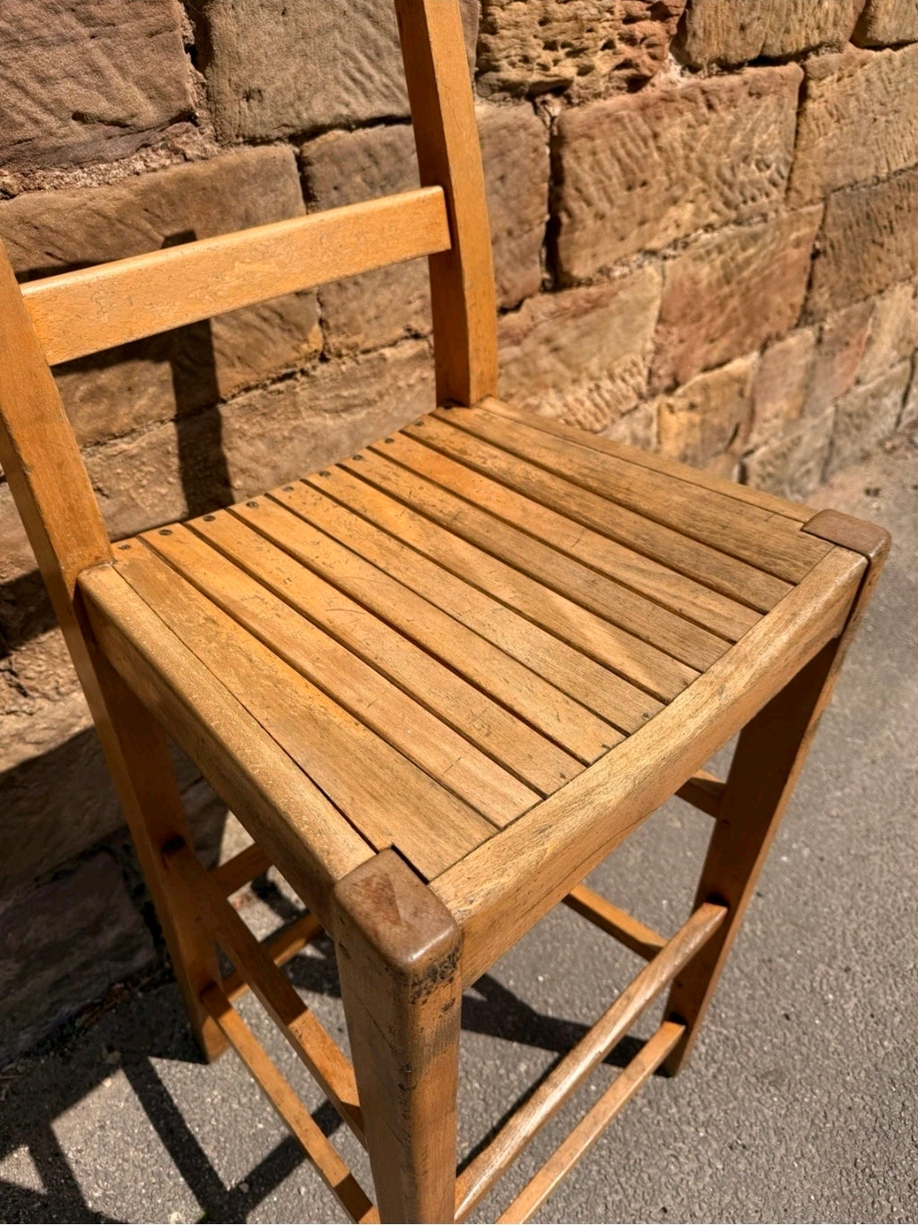 Vintage Beech High Stool, School Lab Chair, Kitchen, Accent Chair, Artist Chair