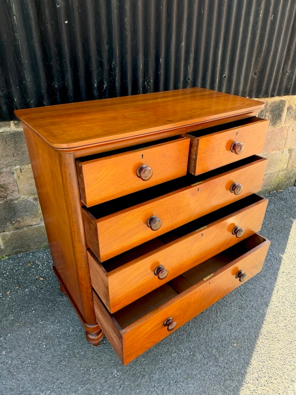 Large Antique Chest Of Drawers C1870, Victorian, Mahogany, Bedroom, Makers Mark