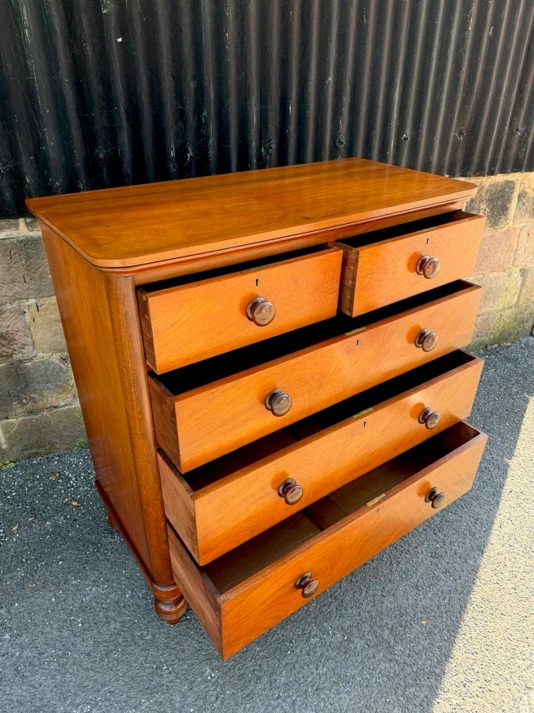 Large Antique Chest Of Drawers C1870, Victorian, Mahogany, Bedroom, Makers Mark