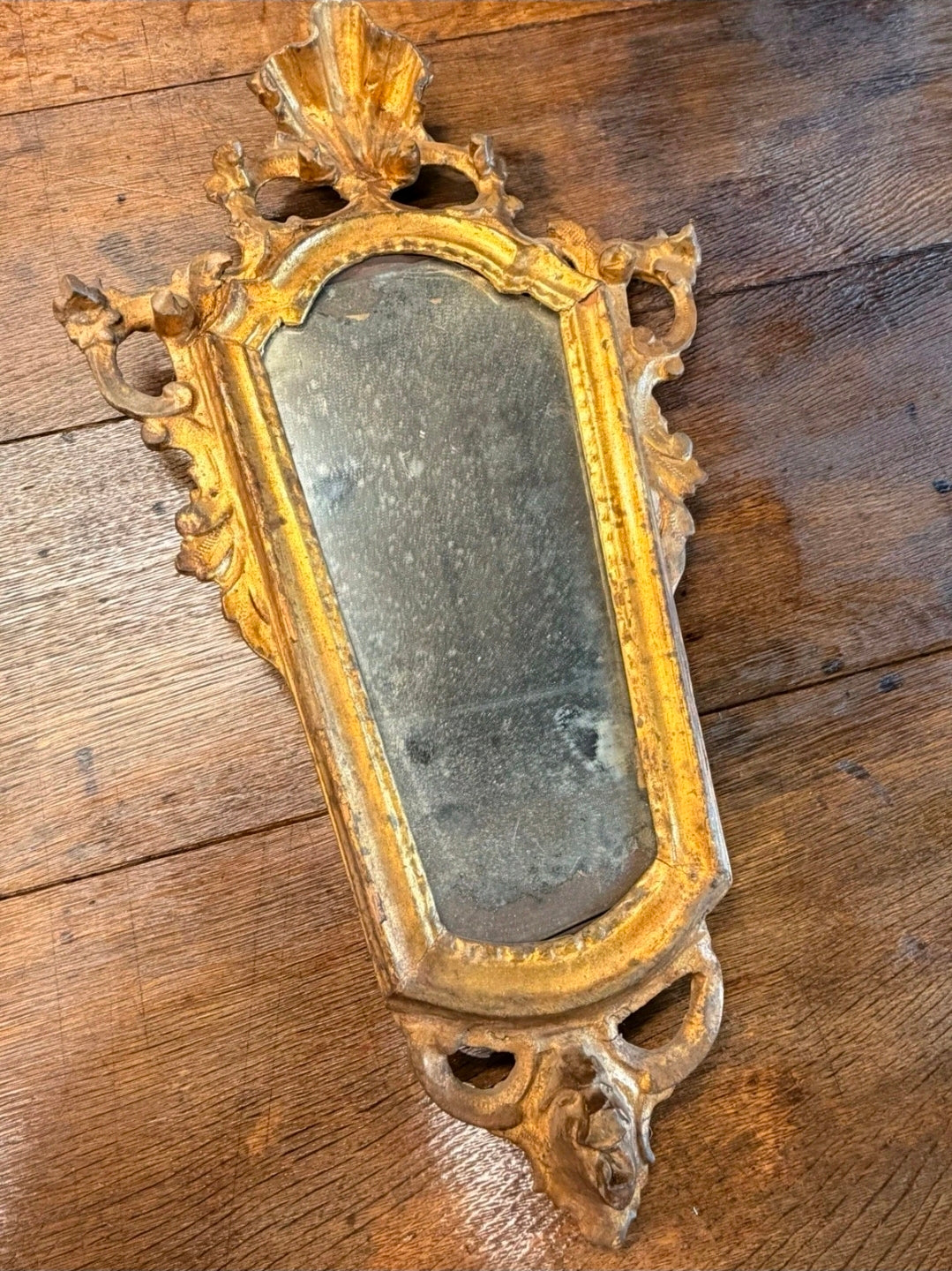 Antique 18th Century Gilded Wood Wall Mirrors. Pier Mirror. Italian. Decoration