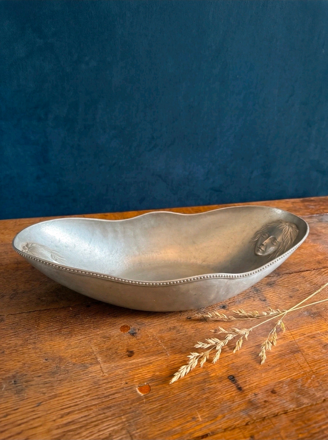 Vintage Italian Pewter Dish, Display Dish, Serving Dish, Table Decoration.