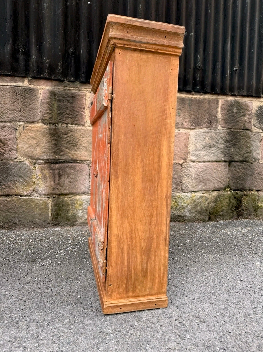 Vintage Rustic Italian Wall Cabinet, Spice Cabinet Cottage Country, Industrial 'SPEZIE' (spices)