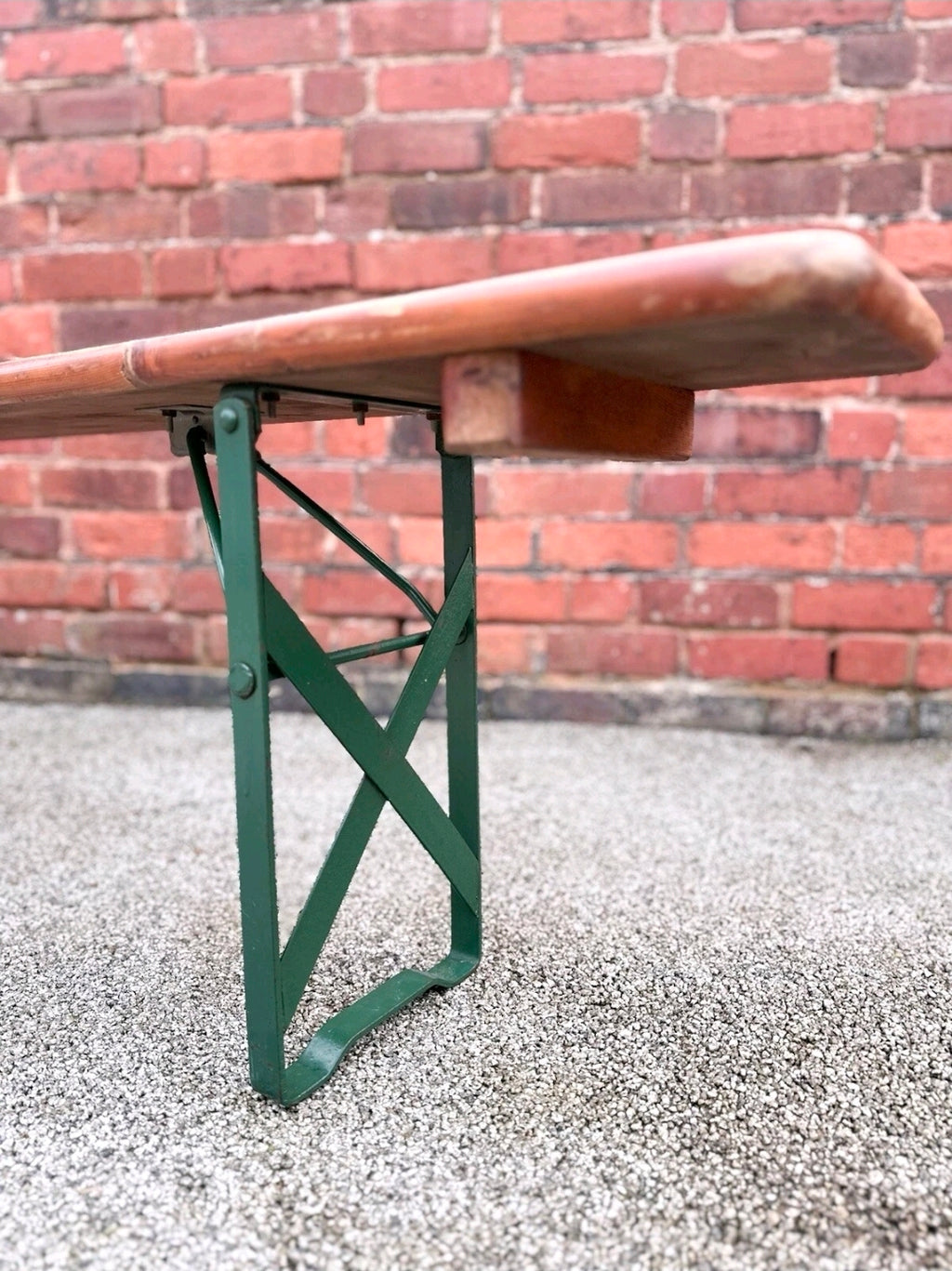 Vintage Italian Hardwood Beer Festival Benches, Dining, Pub, Bar, Garden Bench