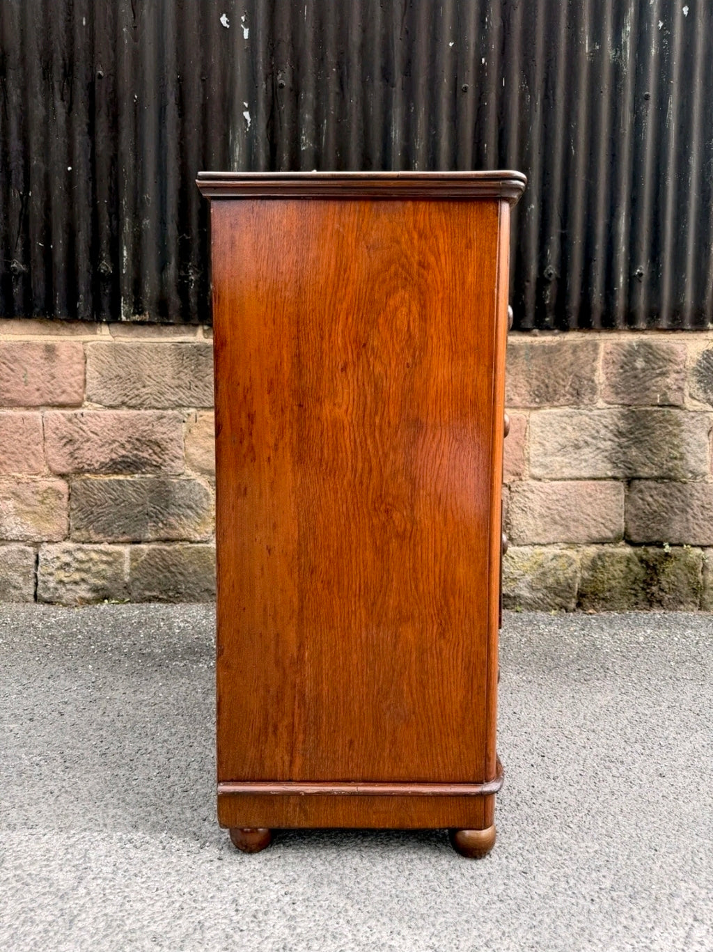 Antique Mahogany Chest Of Drawers, Victorian Original, 5 Drawers, Bedroom