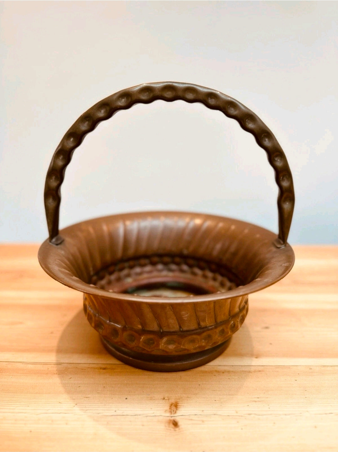 Vintage French GAOR Villedieu Copper Planter