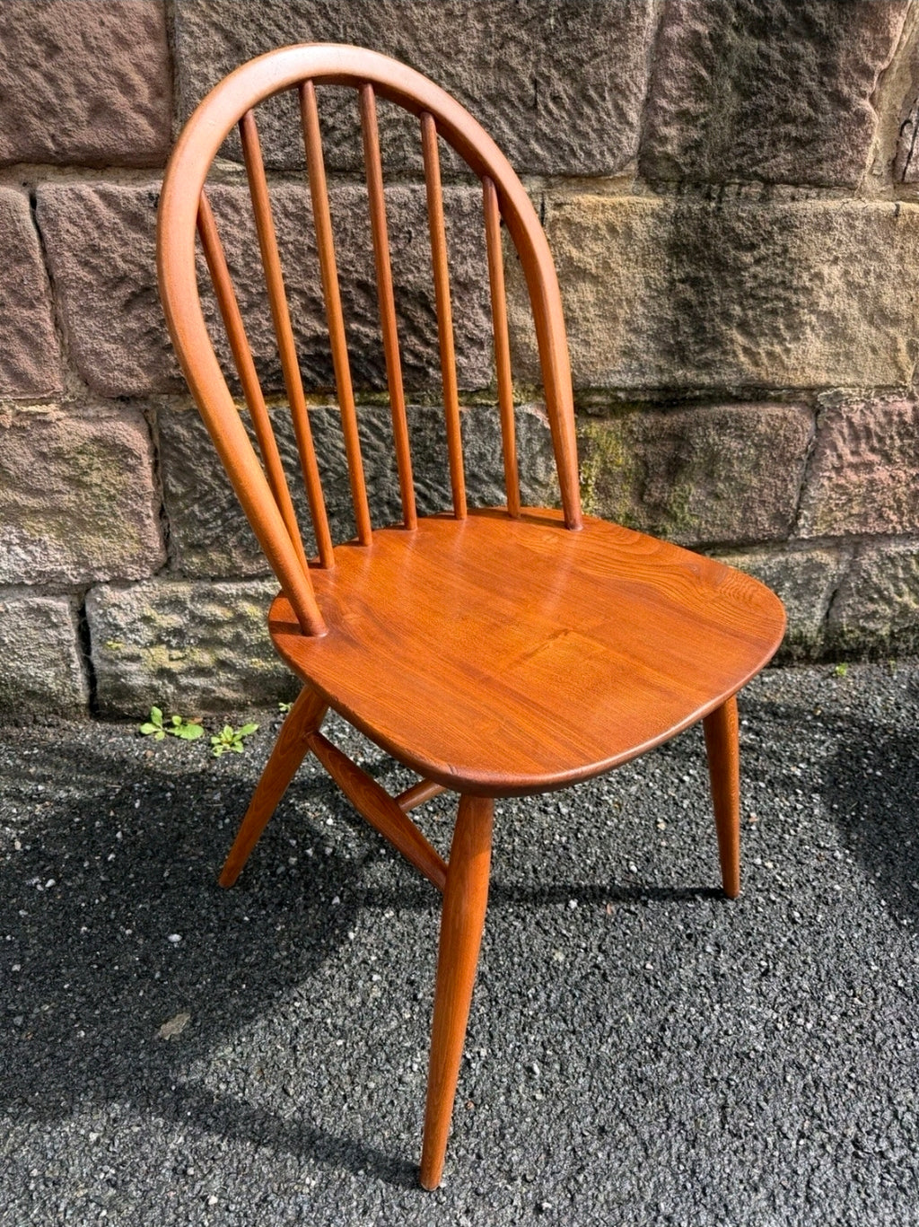 Ercol Elm And Beech Windsor Dining Chairs. Set Of 6, Vintage, Mid Century