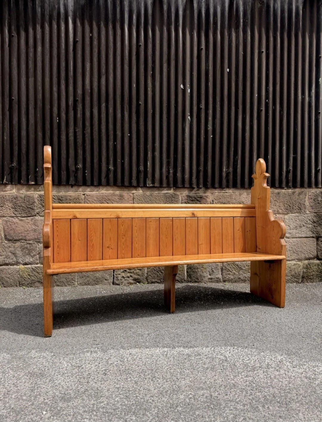 Victorian Pine Church Pew. 4 Seater, Hallway, Bench, Kitchen Seating, Dining